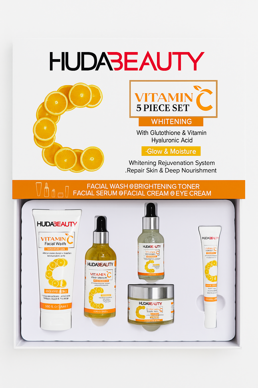 HUDA BEAUTY Vitamin C 5-Piece Skincare Set SKU: WB-UA1770